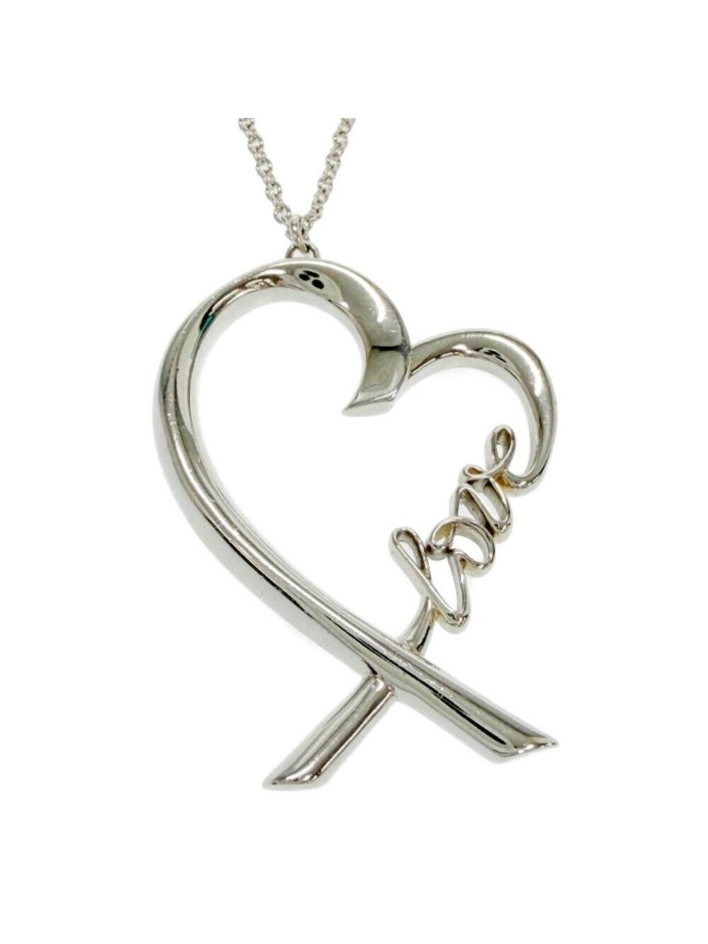 Tiffany & Co Silver Loving Heart Love Long Necklace